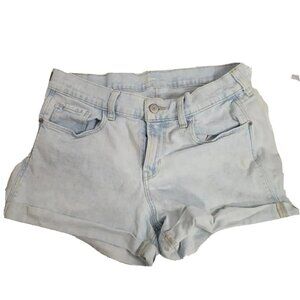 Old Navy Boyfriend Denim Shorts Light Wash Cuffed Hem Casual‎